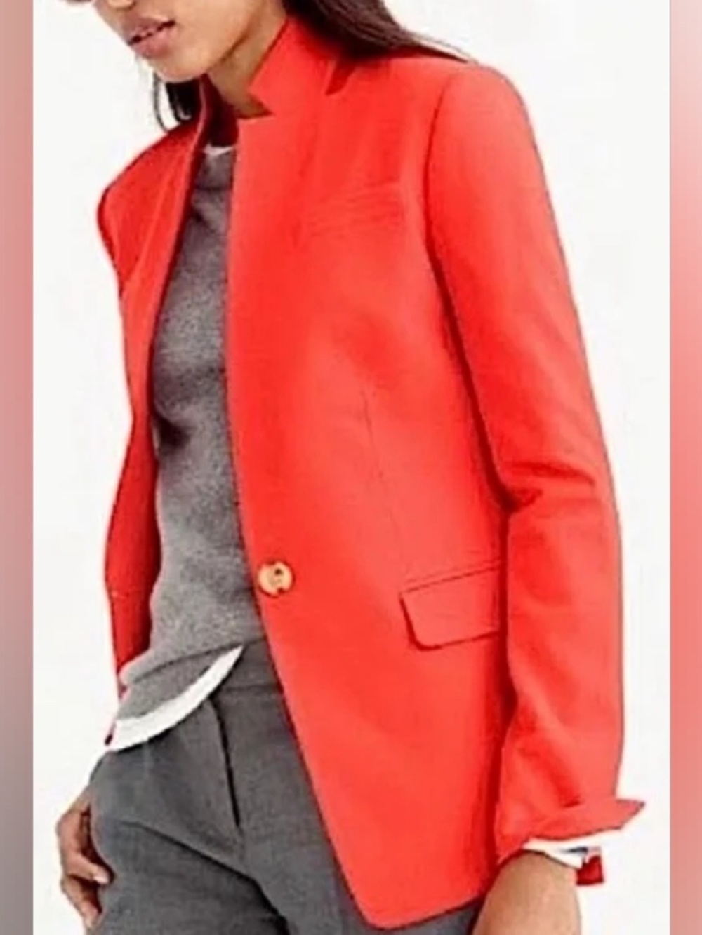 J Crew Women's Regent Wool Blazer/Orange/Size 4/NEW